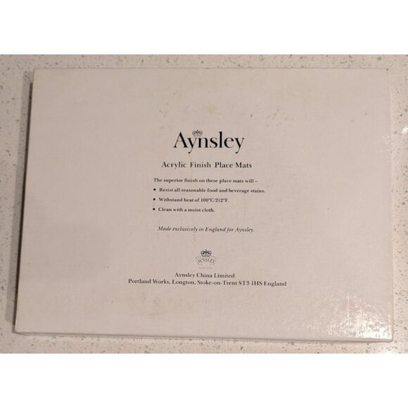 Aynsley Wild Tudor 12" X 9" Placemat Set of 6 Flower Design acrylic - Picture 6 of 14